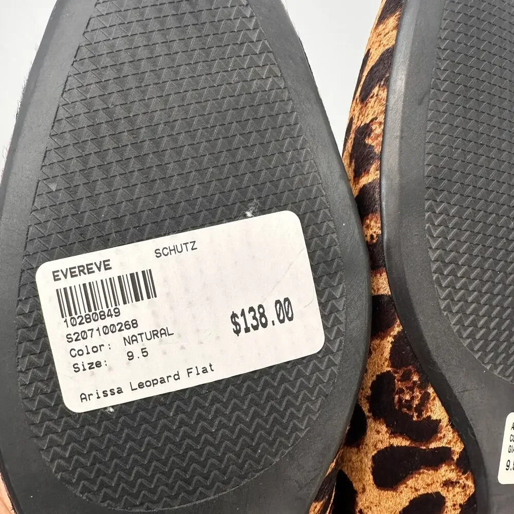 SCHUTZ New in Box Arissa Leopard Ballerina Square Toe Flats in Leopard // 9.5